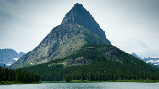 Imposing Mountain View and Lake Glacier National Park